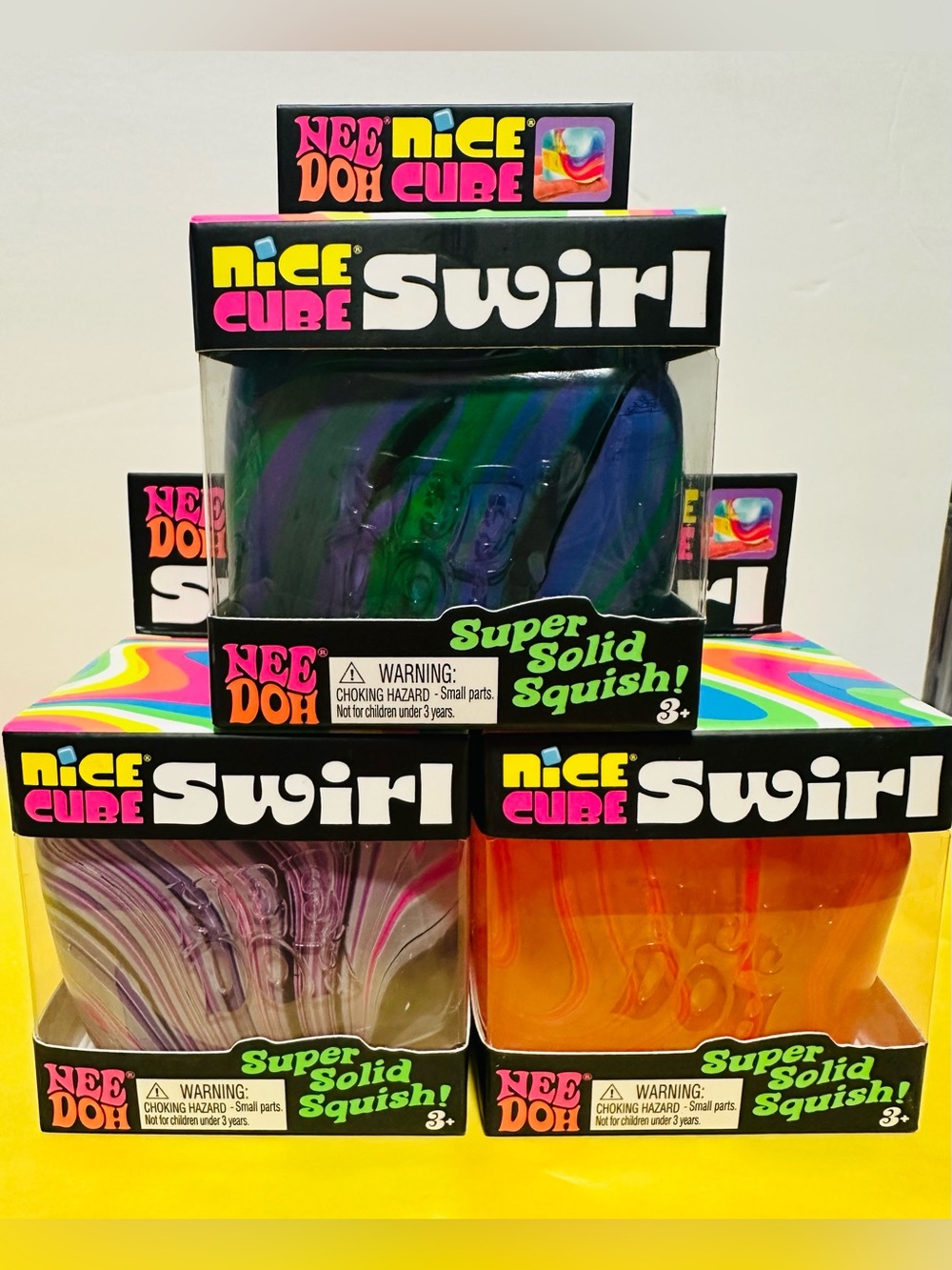 NeeDoh Nice Cube Swirl 3 different styles